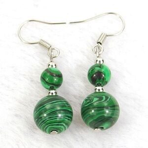 5/$25 Green Malachite Natural Gemstone Earrings